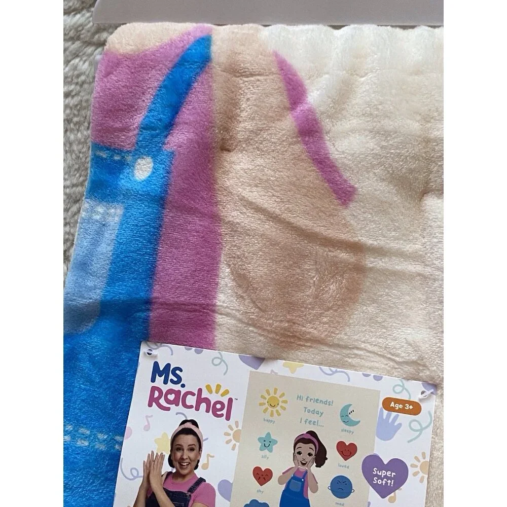 Ms. Rachel Soft Toddler Preschool Throw Blanket 40”‎ X 50” Today I Feel NEW